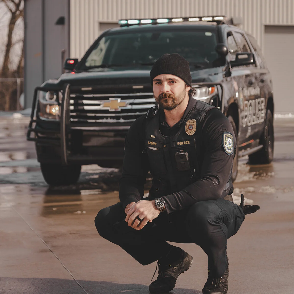 Law-enforcement portrait by Rose Rock Productions