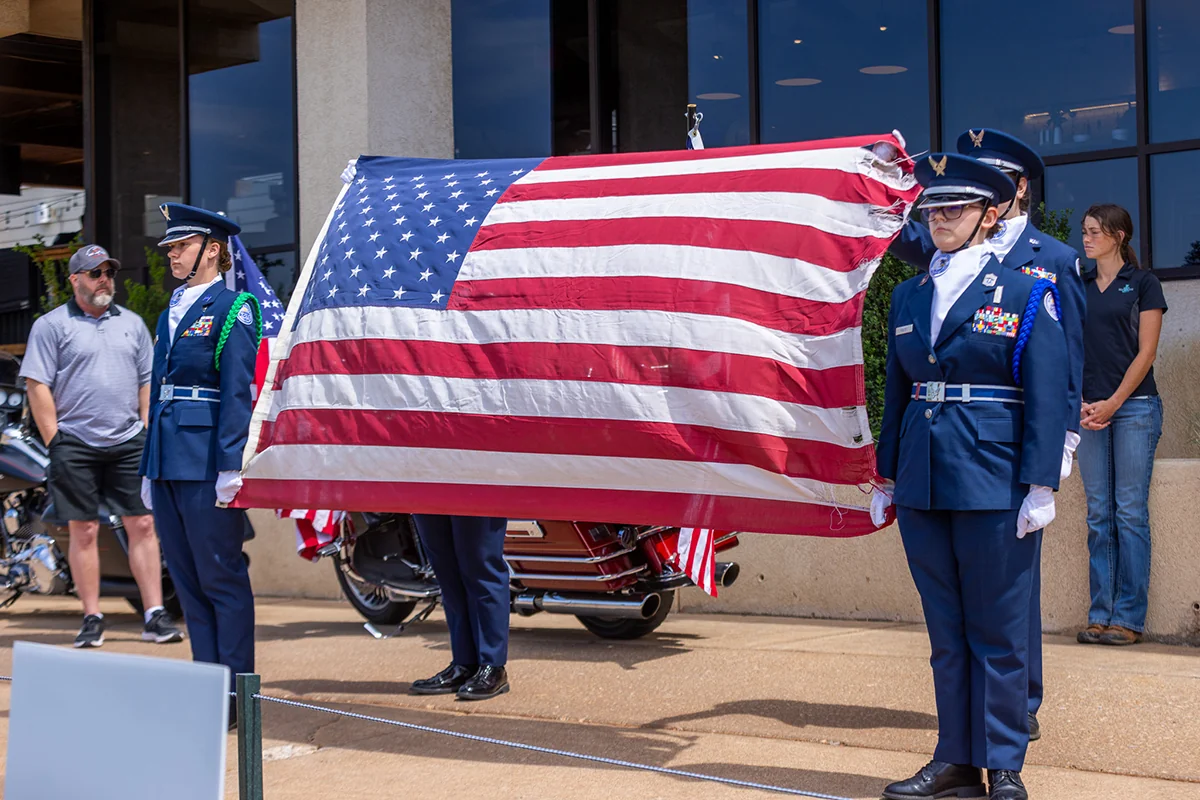 Community ceremony and color guard by Rose Rock Productions